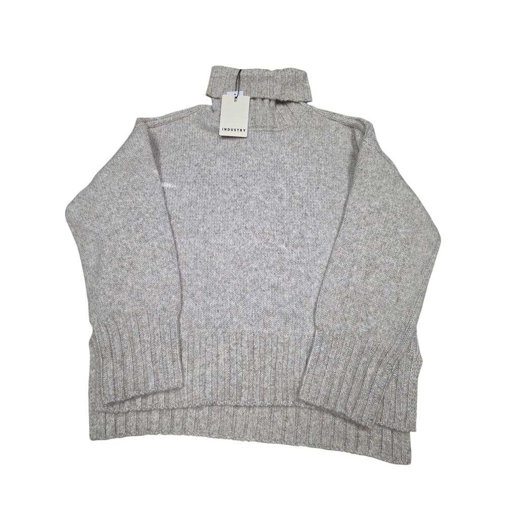 Industry Republic Clothing Women's Turtleneck Sweater - Stone Heather